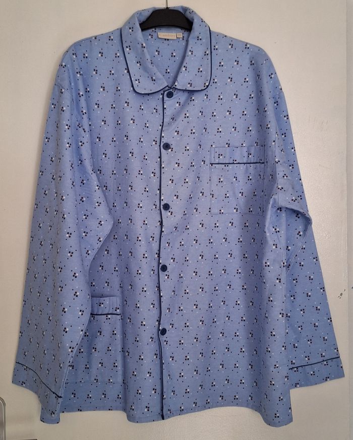 Pyjama deux pièces chaud et doux en flanelle, imprimé, grande taille - photo numéro 2