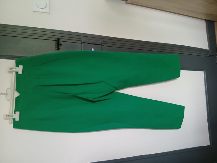 pantalon à pinces vert - photo numéro 2