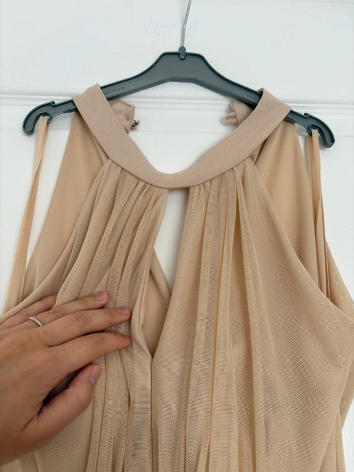 Robe longue de cérémonie tulle beige DS Sélection taille unique très bon état - photo numéro 5
