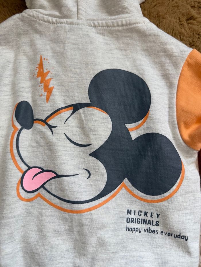 Gilet gris à capuche Mickey skate Disney t.12m - photo numéro 5