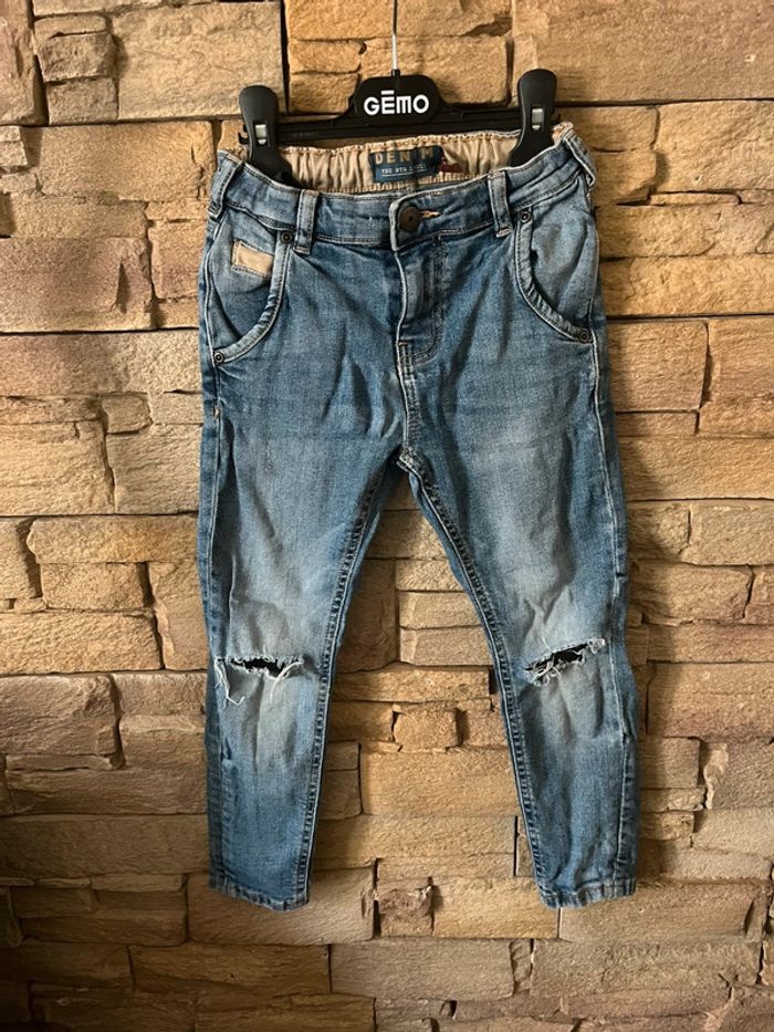 Jean taille 5-6 ans / 116cm taille ajustable bouton pression