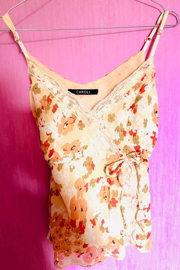 Top Débardeur Caroll – Dentelle & Motif Floral