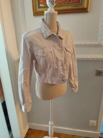 Veste en jean Mango parme clair S neuves poches