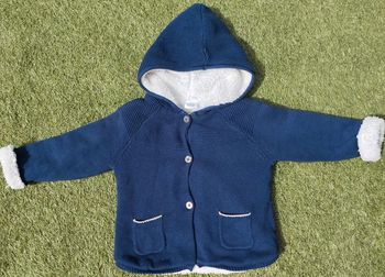 Belle petite veste tricot fourrure