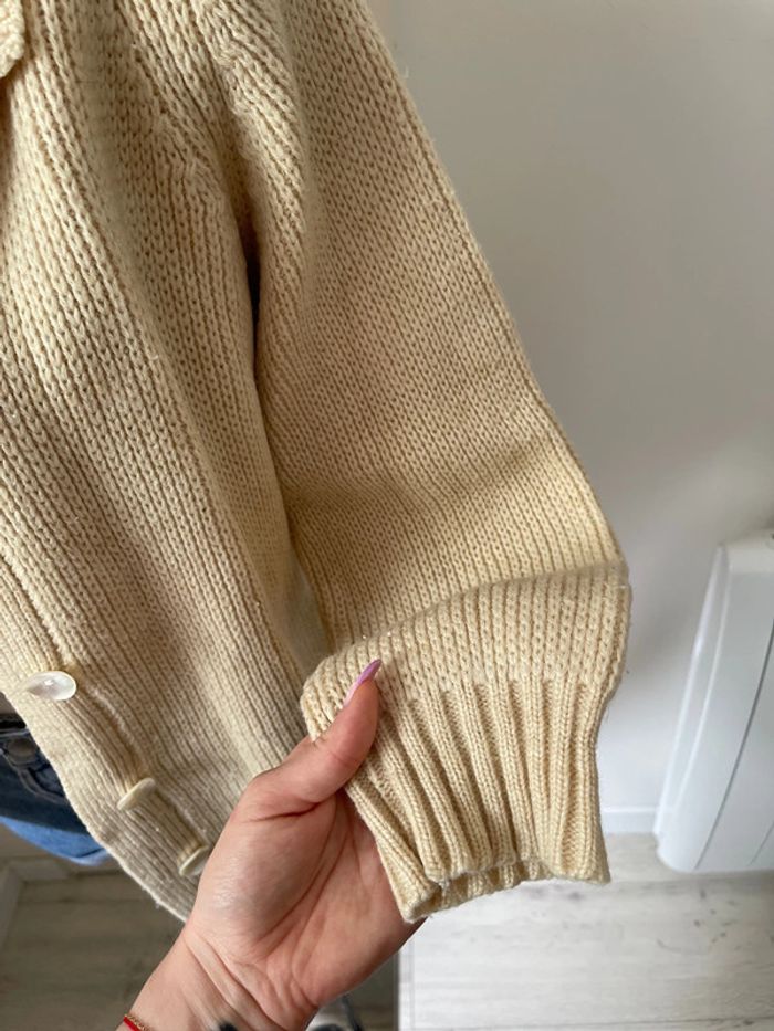 Pull / gilet beige crème - photo numéro 12