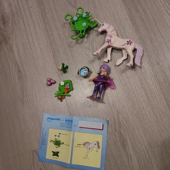 Playmobil 5440 fée cuisinière avec licorne violette manque une pomme