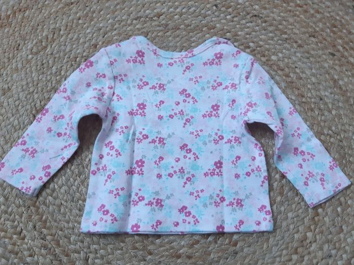 Haut manches longues fleurs Baby Club 62 cm - photo numéro 4