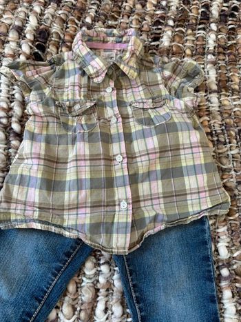 Petite chemise à carreau  fille  12 mois