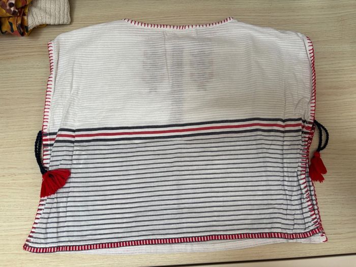 Blouse tunique brodée blanche Zara taille 5 ans - photo numéro 3