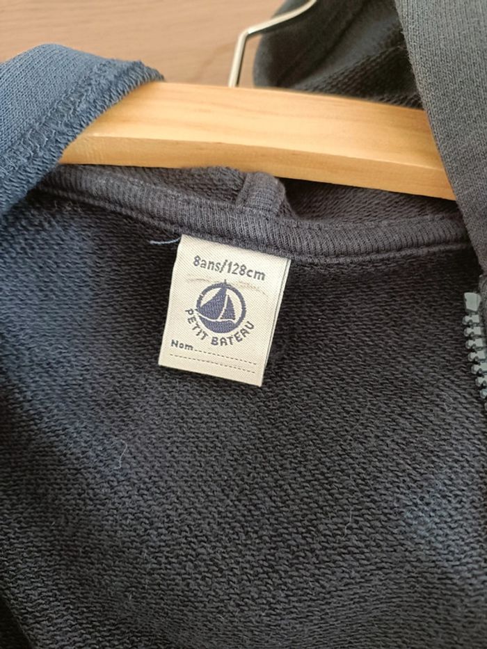 Gilet sweat zippé Petit Bateau 8 ans - photo numéro 4