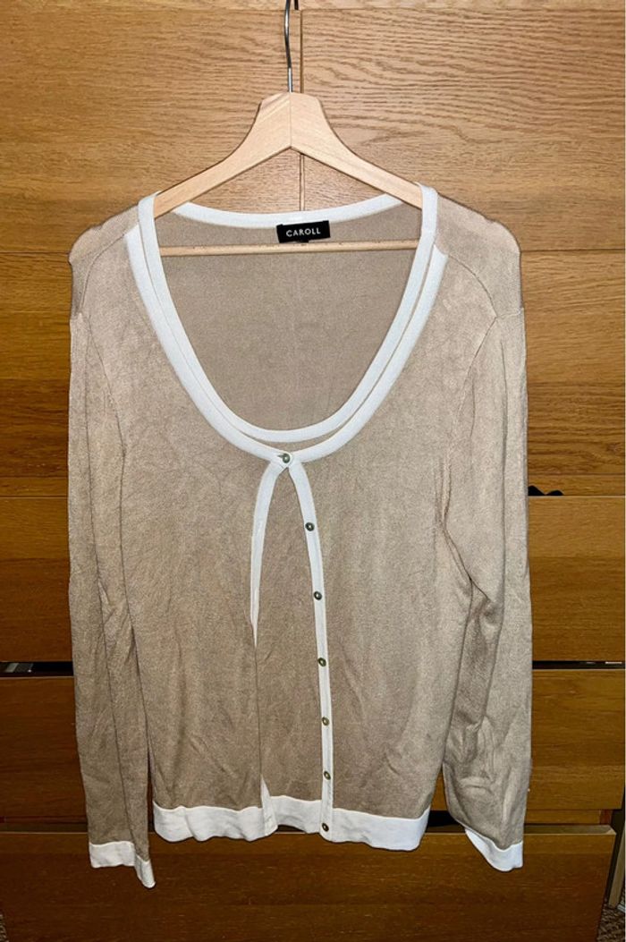Top gilet manches longues Caroll - photo numéro 2