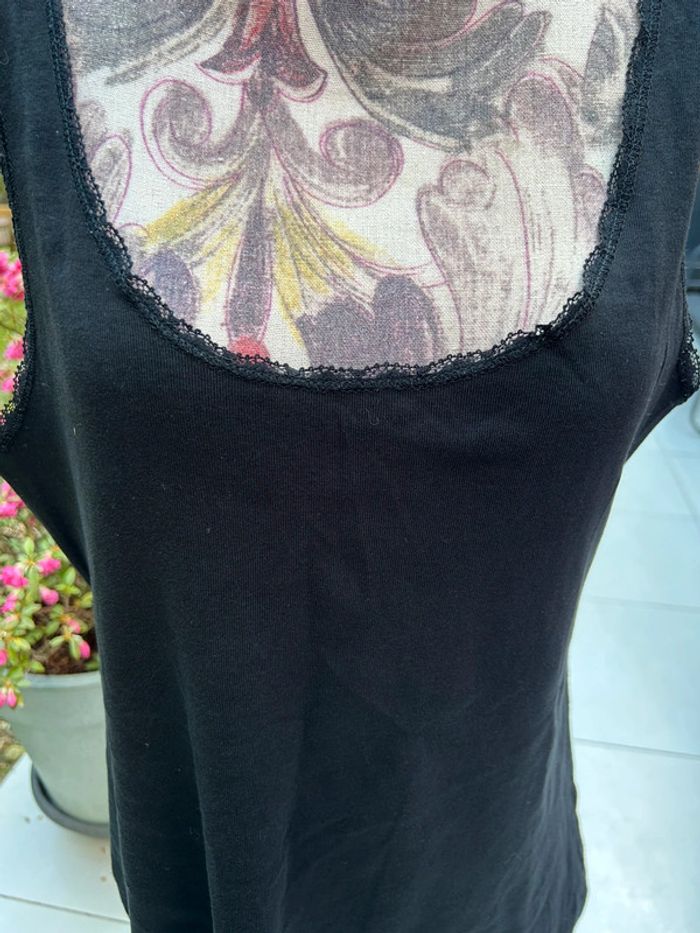 Débardeur en coton - noir taille 40 - en très bon état - photo numéro 2