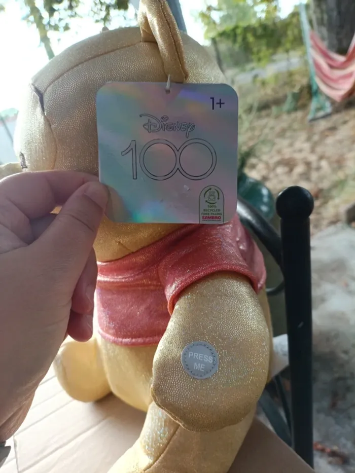 Peluche doudou Winnie l'ourson musical Disney - photo numéro 5