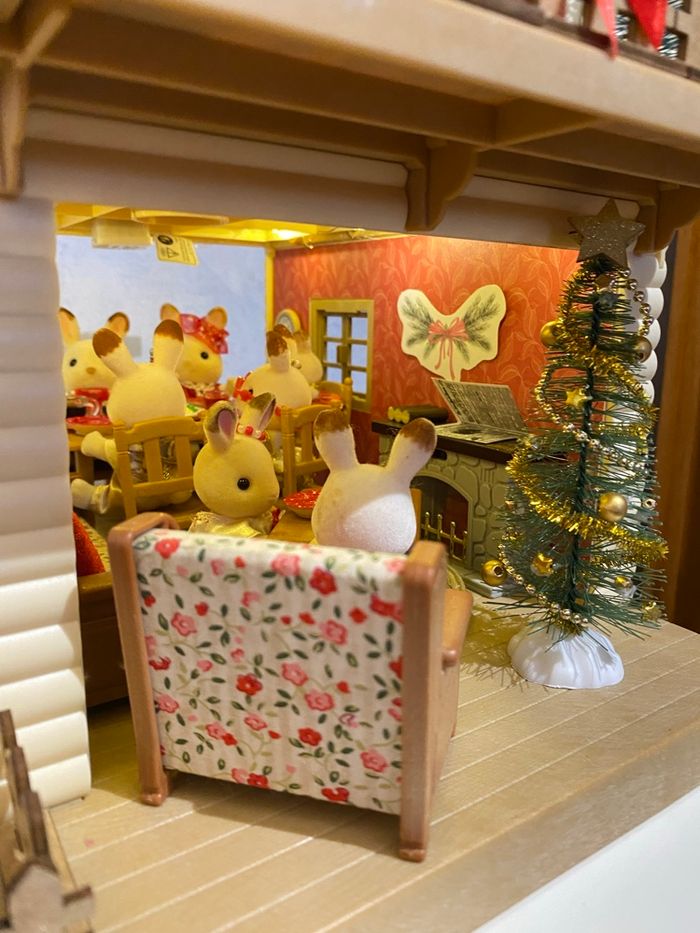 Maison complète larchwood éclairée famille lapin chocolat papi mamie noël - photo numéro 8