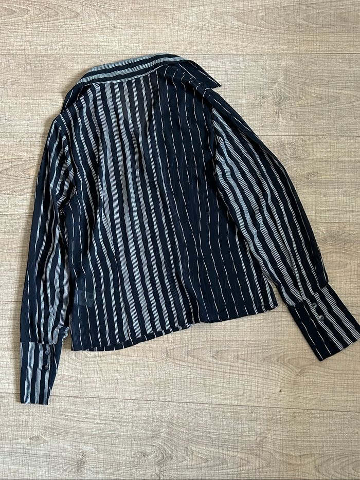 Blouse noire et blanche transparente Mexx taille française 40 TBE - photo numéro 8