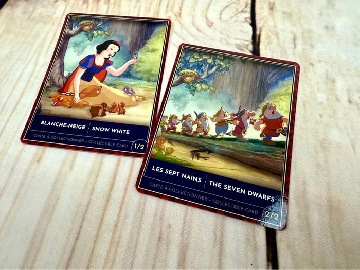 Cartes à collectionner Disneyland Paris - blanche neige et les sept nains