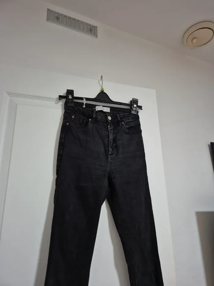 jean noa noir taille haute skinny mango - photo numéro 3