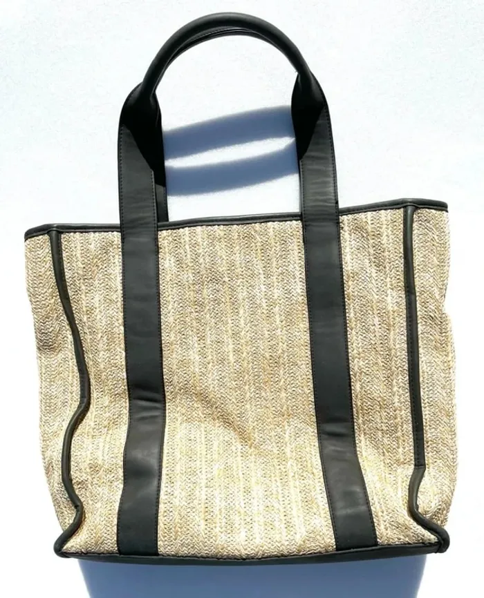 Sac Roxy en paille et coton avec poche isotherme - photo numéro 2