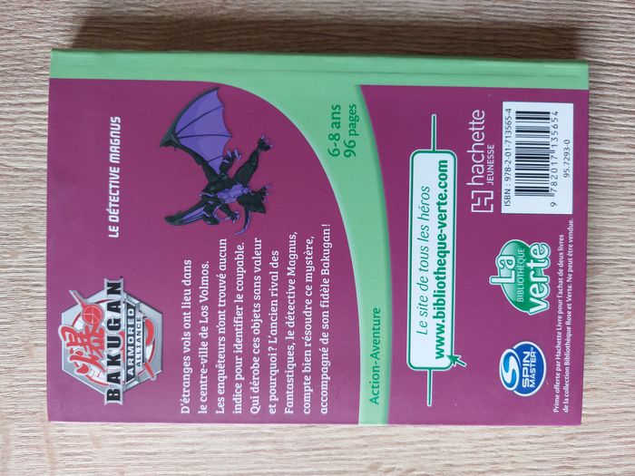 Livre enfant "Bakugan Armored Alliance Le détective Magnus" Bibliothèque verte - photo numéro 2
