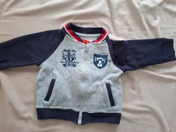 Lot de 2 vestes zippées garçons 12 mois