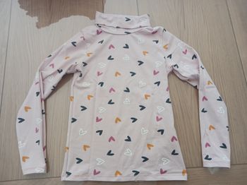 Sous pull rose à coeurs