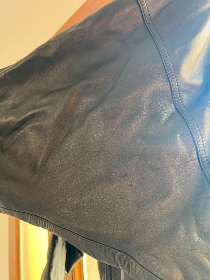 Manteau trench vintage 40/42 cuir - photo numéro 9