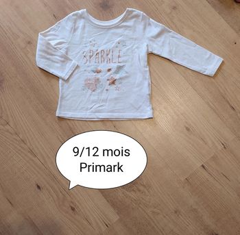 T-shirt manches longues 9/12 mois fille