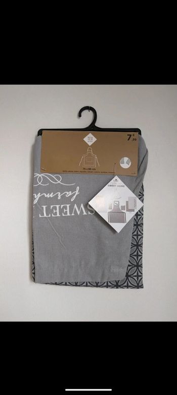 Tablier tex 75x85 gris sweet home