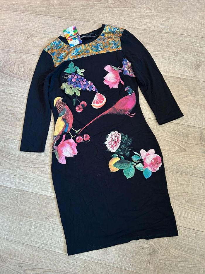 Robe noire et imprimée neuve Desigual taille S (valeur 70€) - photo numéro 11