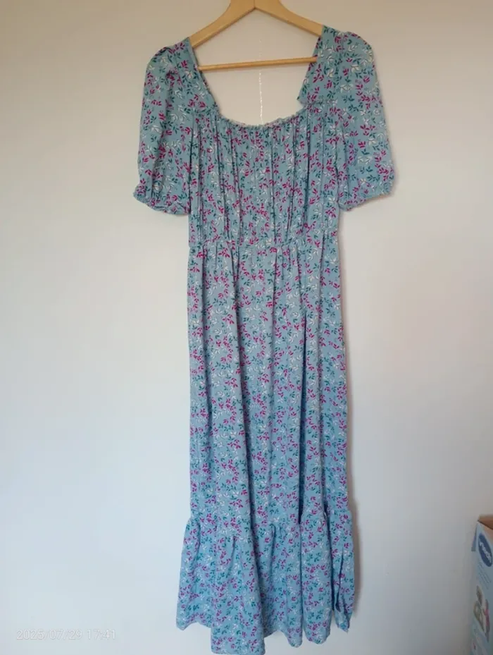 Robe longue turquoise - photo numéro 3