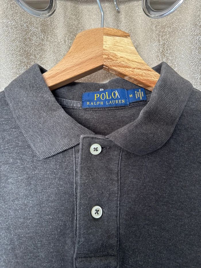 Polo Ralph Lauren homme – noir avec logo rouge – Taille M - photo numéro 3