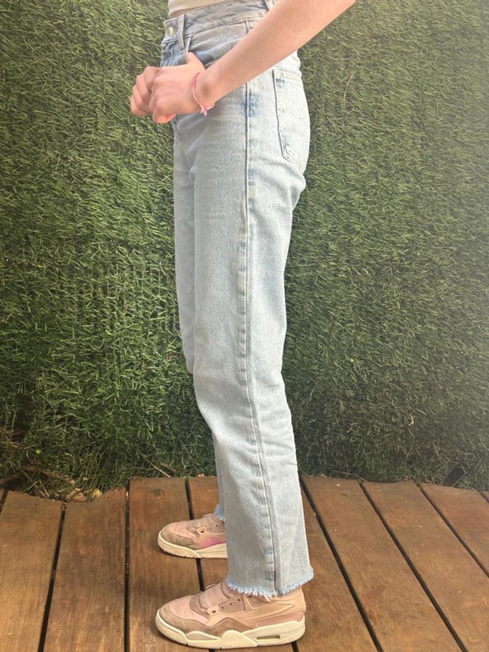 Jean straight fit bleu clair Zara xxs - photo numéro 4