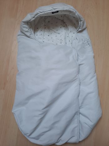 Nid d'ange blanc adaptable cosy et poussette