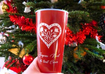 Verres lot 2 Gobelets Noël vin chaud Alsace 35 cl neuf collection.