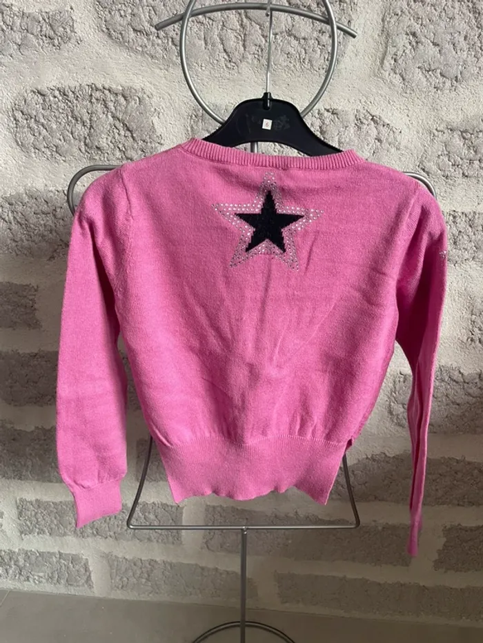 Gilet fille rose étoile strass angel’s face 6 ans - photo numéro 4