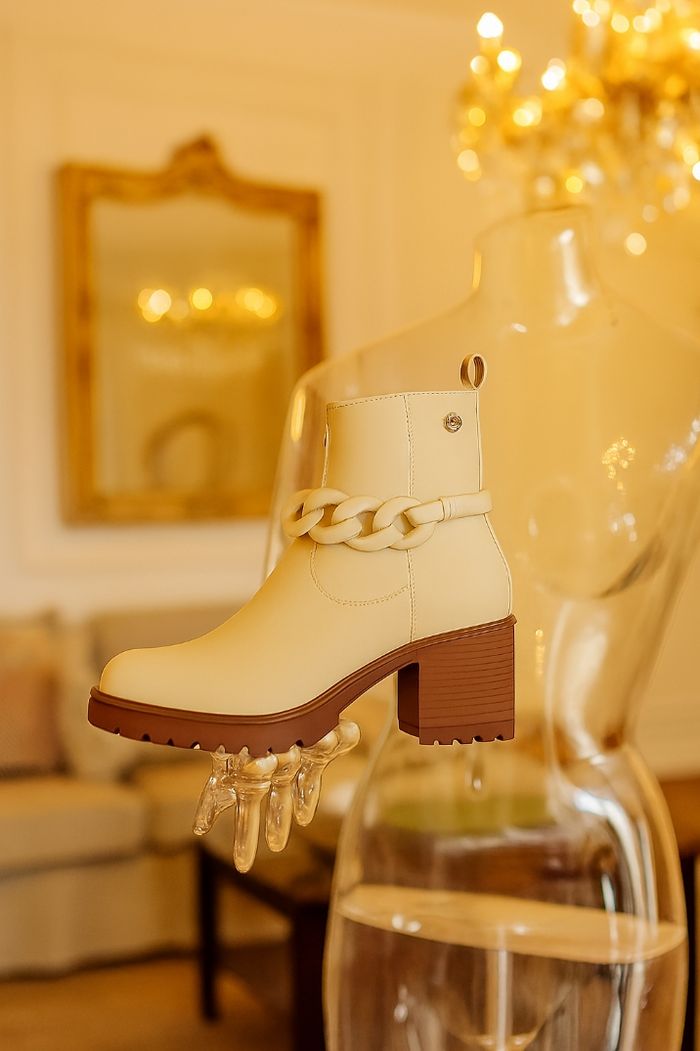 🌹stock limité - bottines chunky 'chaîne nude' lpb - photo numéro 5