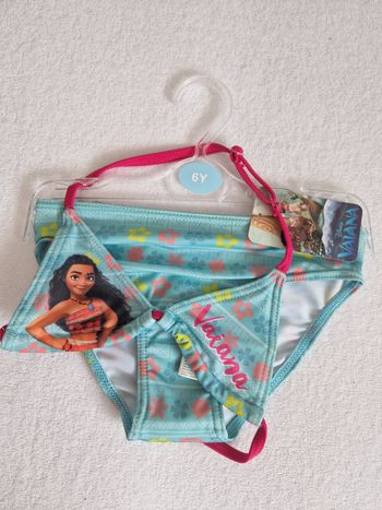 Maillot de bain bikini disney vaiana 6 ans neuf