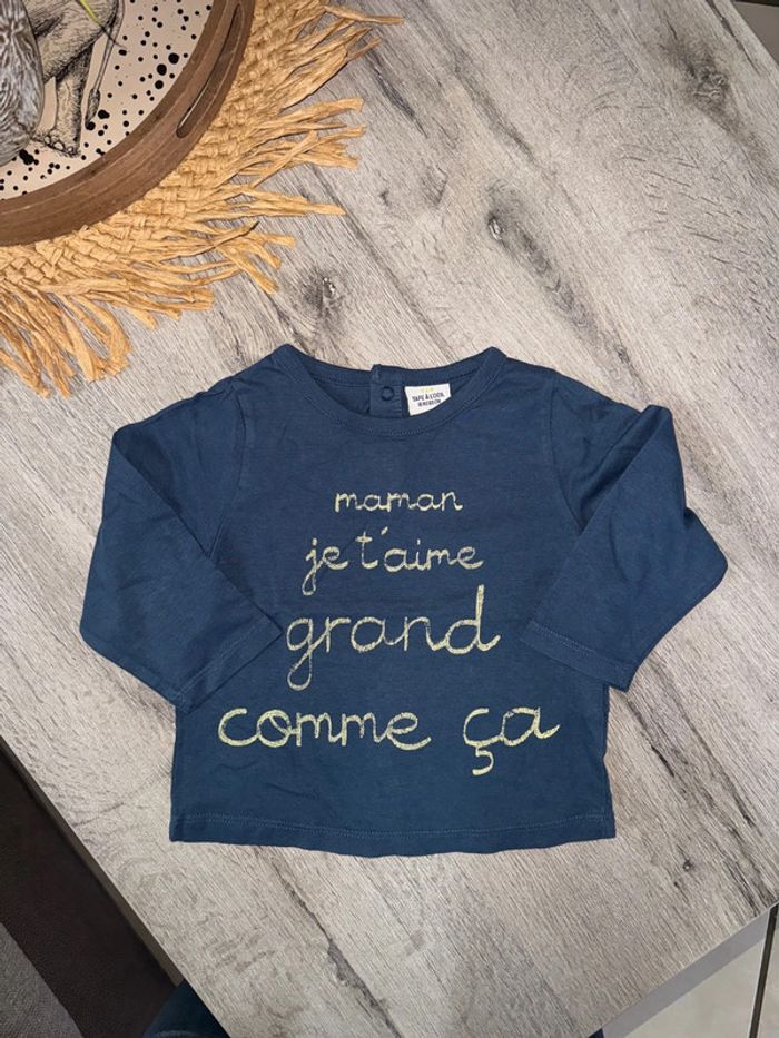 T shirt manches longues 18 mois tape à l'œil