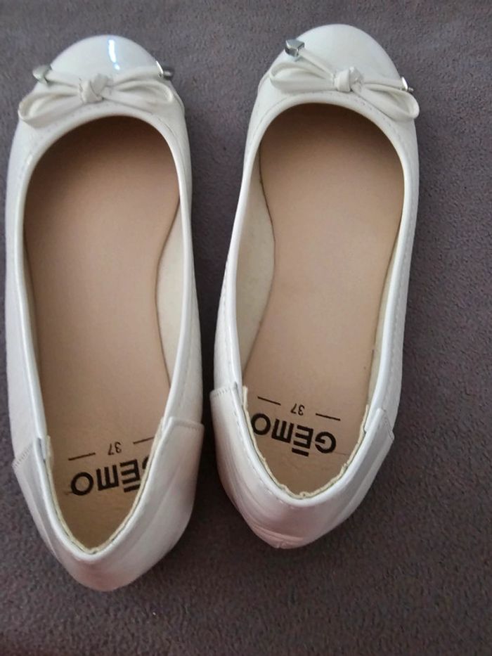 Ballerines T37 blanche gemo fille /ado / femme - photo numéro 5