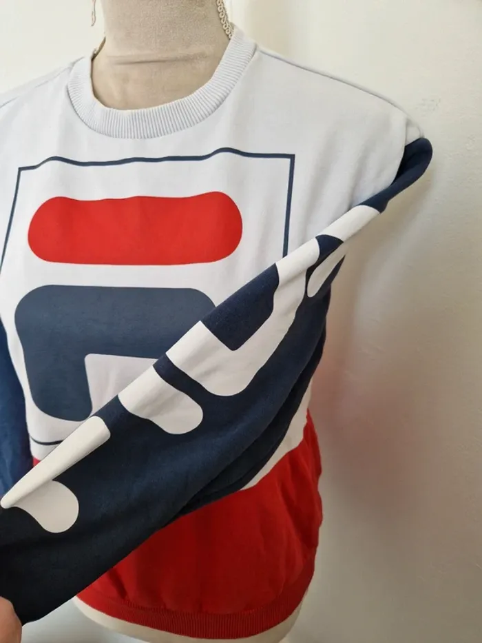 Pull sweat crew neck fila taille s - photo numéro 7