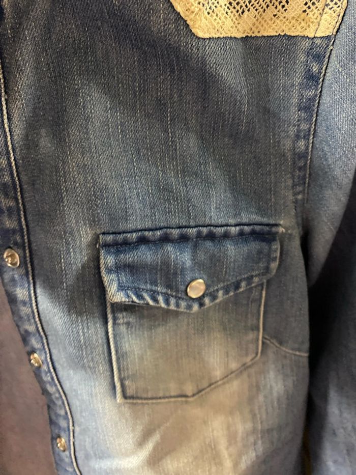 Chemise Cintrée En Jean Avec Crochet Taille 36 - photo numéro 12