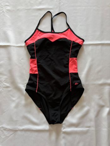 Maillot de bain 1 pièce noir et fushia - Athlitech - M/38