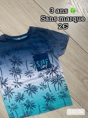 T-shirt 🍀 3 ans 🍀 Sans marque
