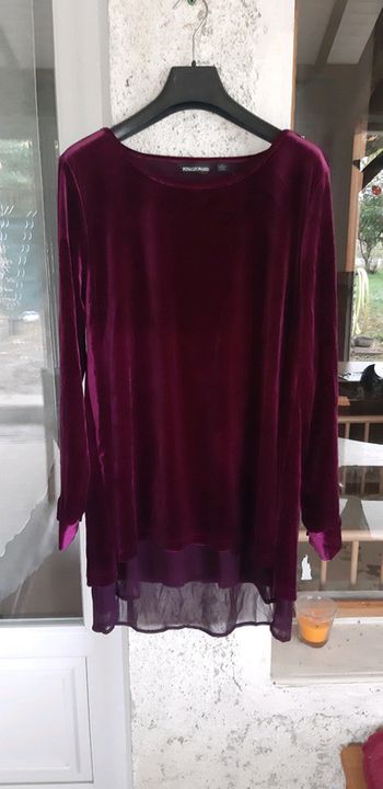 Blouse tunique velours