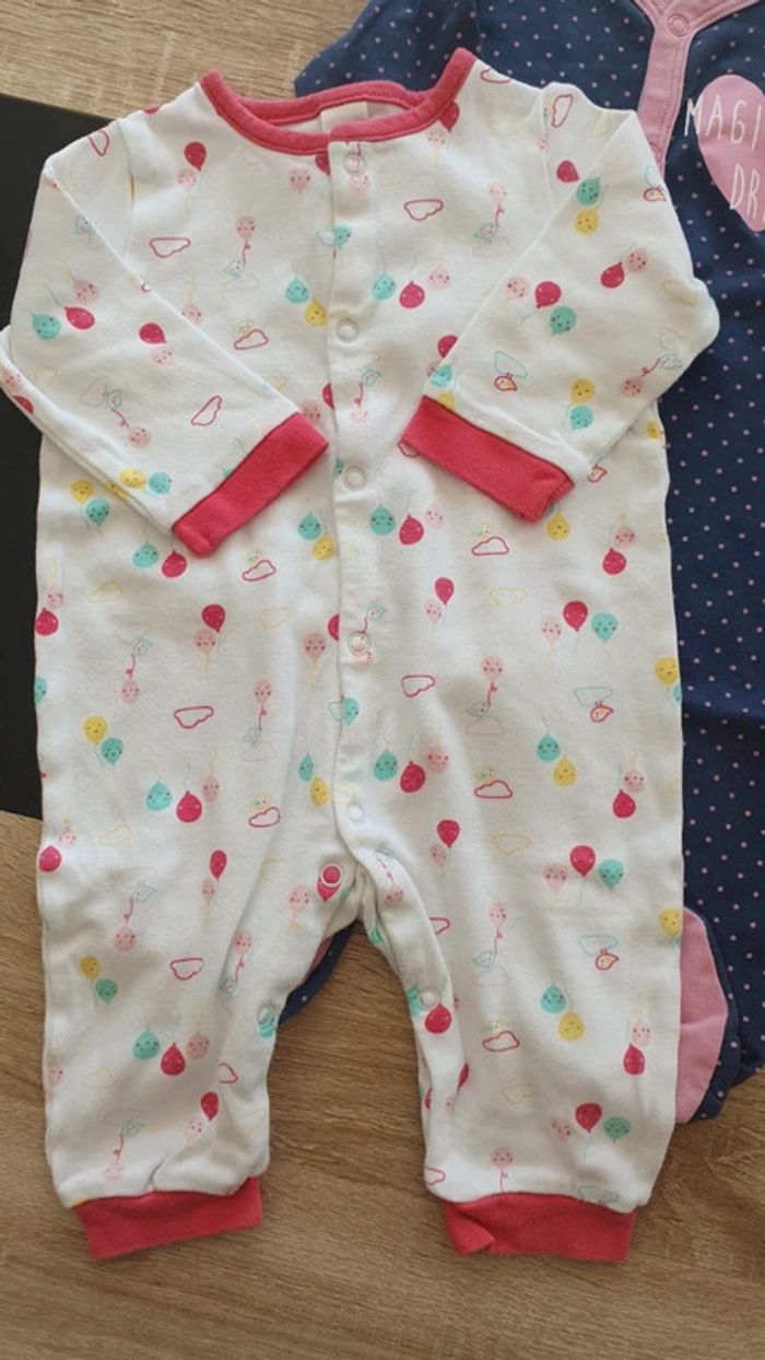 Lot de 2 pyjamas légers 74 cm - photo numéro 2