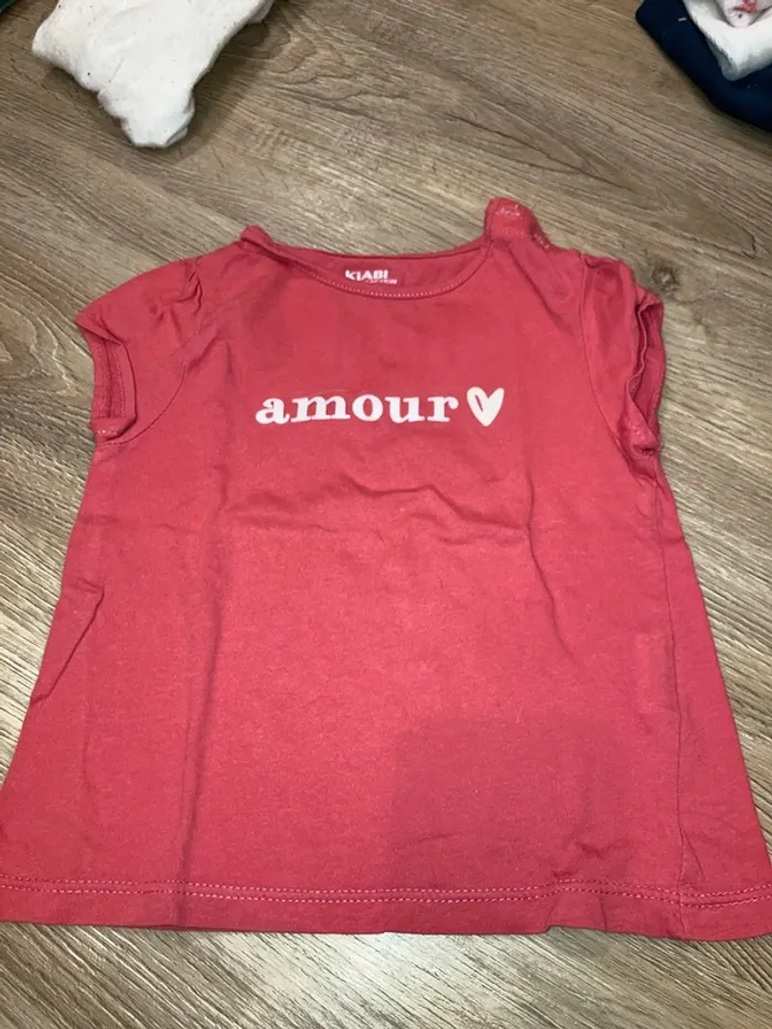 Lot 3 tee shirt 12 mois AMOUR - photo numéro 2