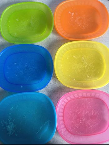 Lot de 6 assiettes en plastique