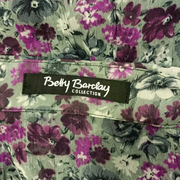 Chemise fluide à fleurs violettes Betty Barclay, coupe longue, légère, taille 36 A1223 - photo numéro 12