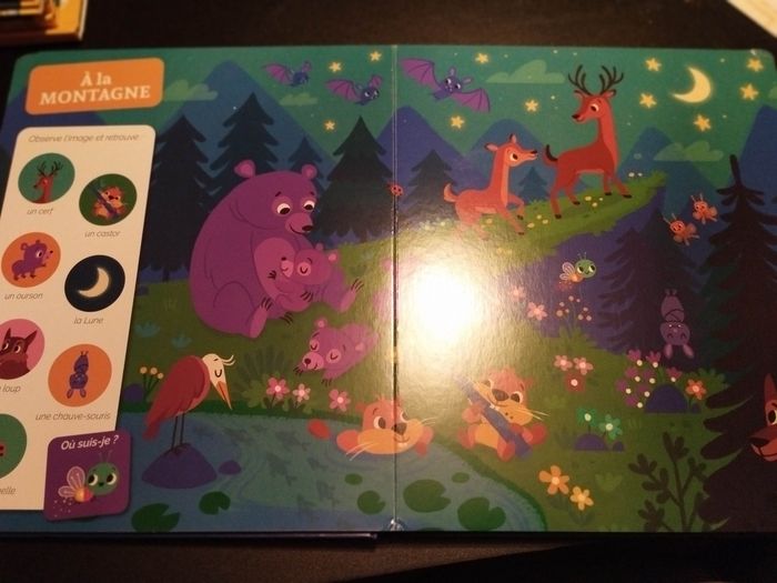 Livre Auzou Éveil cherche et trouve des tout-petits brille dans la nuit phosphorescent - photo numéro 4