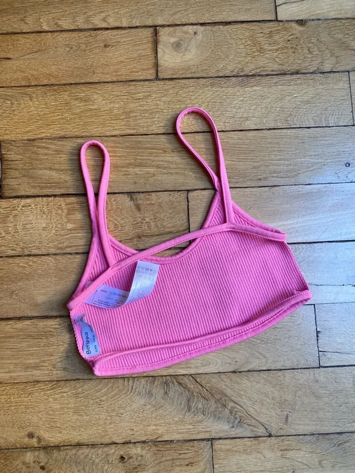 Top brassière rose - photo numéro 2